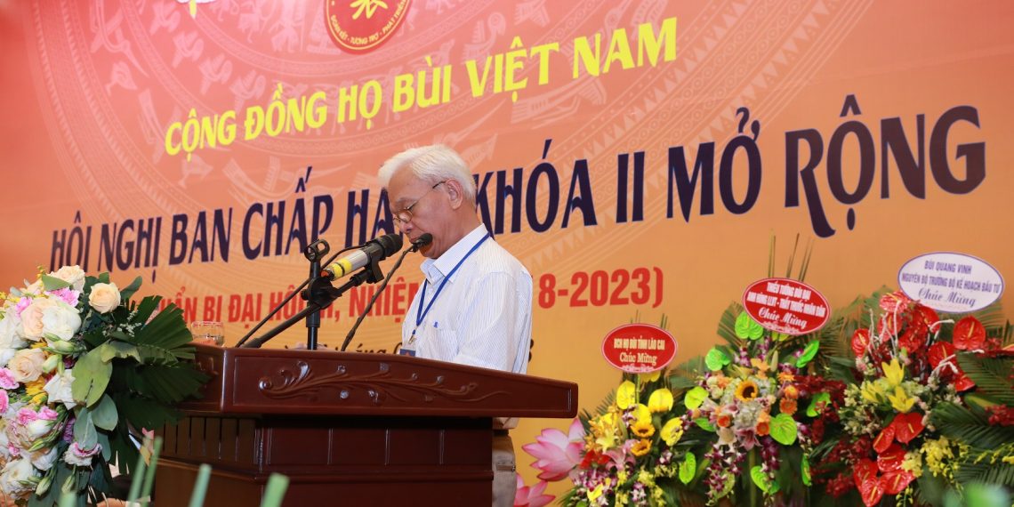 PHÁT BIỂU CỦA ÔNG BÙI XUÂN LƯƠNG TẠI HỘI NGHỊ BAN CHẤP HÀNH LẦN 4 KHÓA II CỘNG HỌ BÙI VIỆT NAM