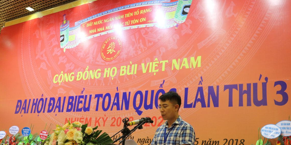 PHÁT BIỂU CỦA ÔNG BÙI XUÂN TRƯỜNG TẠI ĐẠI HỘI SAU KHI ĐƯỢC BẦU LÀM PHÓ CHỦ TỊCH CỘNG ĐỒNG HỌ BÙI VIỆT NAM KHÓA III NHIỆM KỲ 2018 – 2023