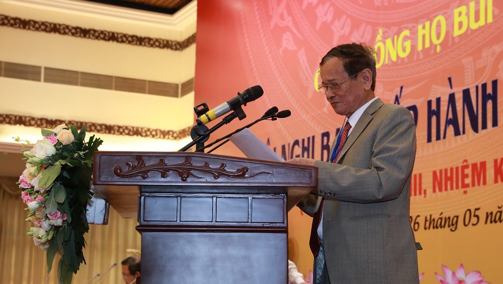 DIỄN VĂN KHAI MẠC HỘI NGHỊ BAN CHẤP HÀNH MỞ RỘNG CỦA PHÓ CHỦ TỊCH BAN CHẤP HÀNH CỘNG ĐỒNG HỌ BÙI VIỆT NAM KHÓA II (2013 – 2018) NGÀY 26 THÁNG 05 NĂM 2018